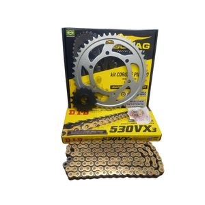 Kit Relação Durag / Did Vx3 Dourado Yamaha Fazer600 Fz6 Fz 600