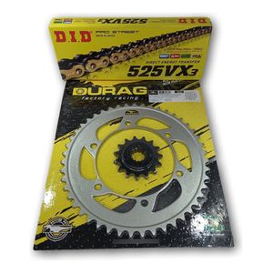 Kit Relação Durag / Did Vx3 Dourado Bmw F800gs 2008 A 2016